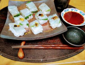 鮃昆布〆押し寿司